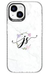 JS Monogram White - Apple iPhone 15