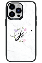 JS Monogram White - Apple iPhone 14 Pro Max