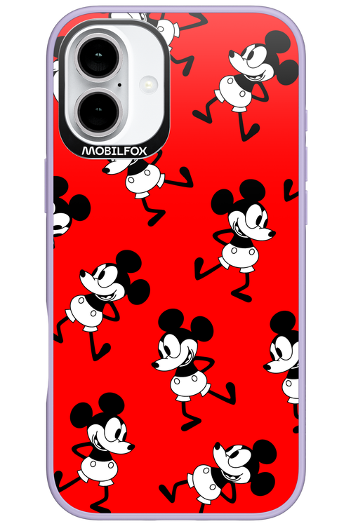 Iconic Mouse (red pattern) - Apple iPhone 16 Plus