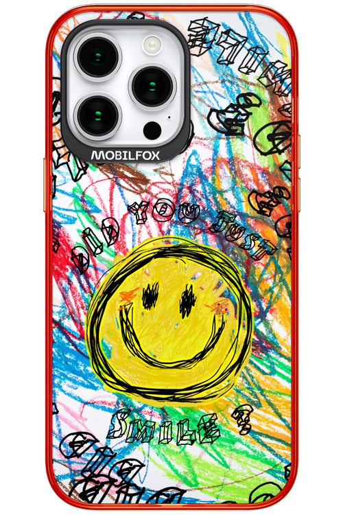 Crayon Smiley Colorful - Apple iPhone 15 Pro Max