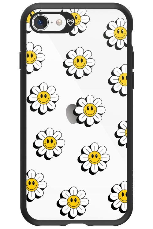 Smiley Flowers Transparent - Apple iPhone SE 2022