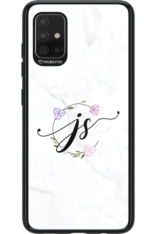 JS Monogram White - Samsung Galaxy A51