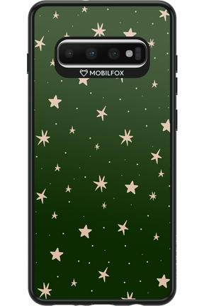 Forest Green Stars - Samsung Galaxy S10+