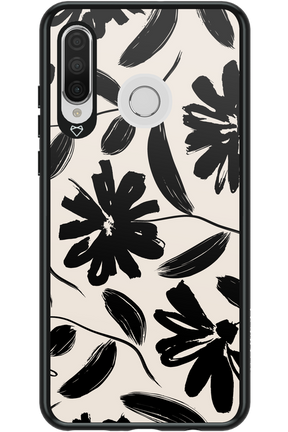 Monochrome Flowerss - Huawei P30 Lite