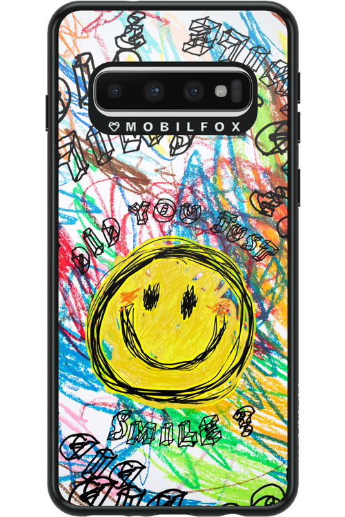 Crayon Smiley Colorful - Samsung Galaxy S10