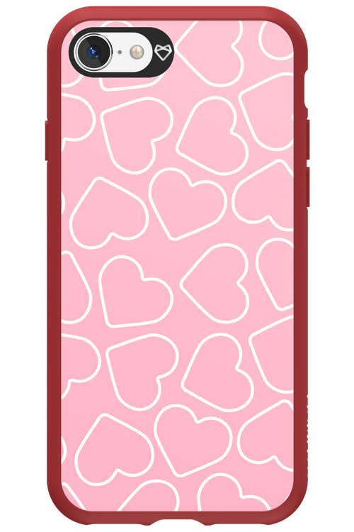 Line Heart Pink - Apple iPhone SE 2022