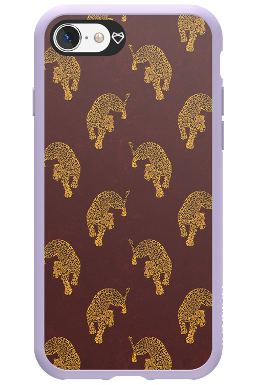 Burgundy Leopard Pattern - Apple iPhone SE 2022