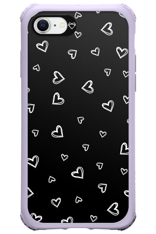 Monochrome Hearts 2.0 - Apple iPhone 7