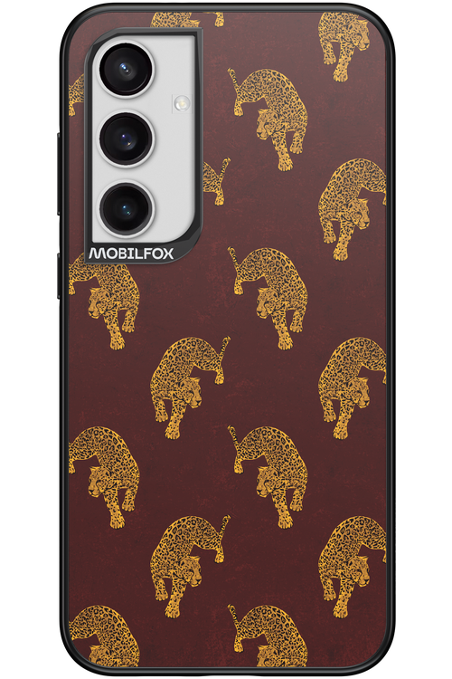 Burgundy Leopard Pattern - Samsung Galaxy S24+