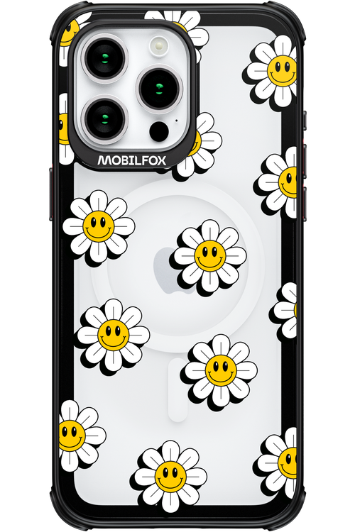 Smiley Flowers Transparent - Apple iPhone 15 Pro Max