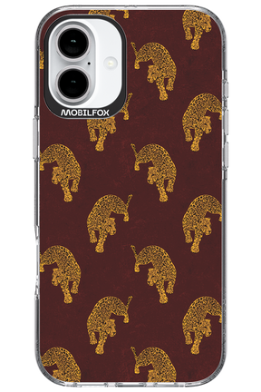 Burgundy Leopard Pattern - Apple iPhone 16 Plus