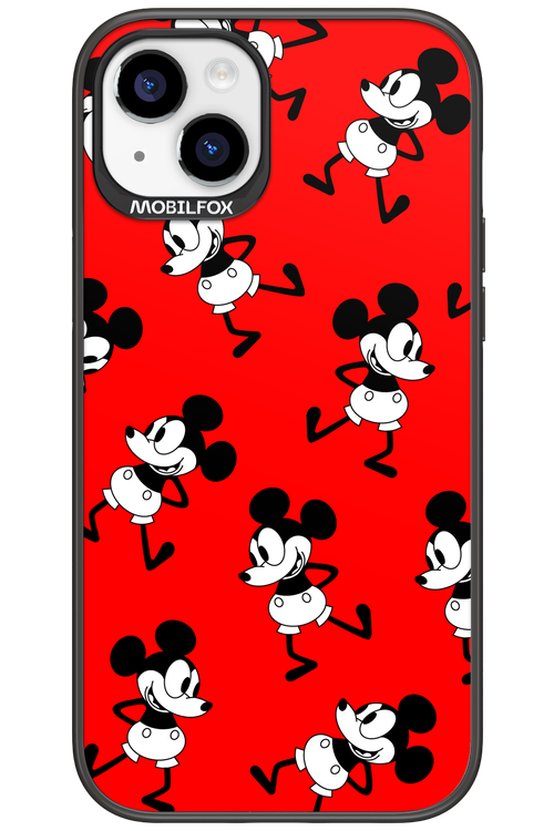 Iconic Mouse (red pattern) - Apple iPhone 15 Plus
