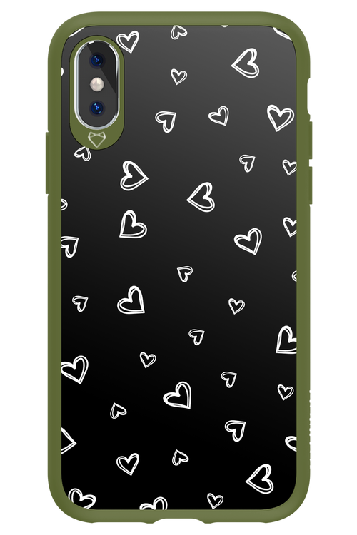 Monochrome Hearts 2.0 - Apple iPhone XS