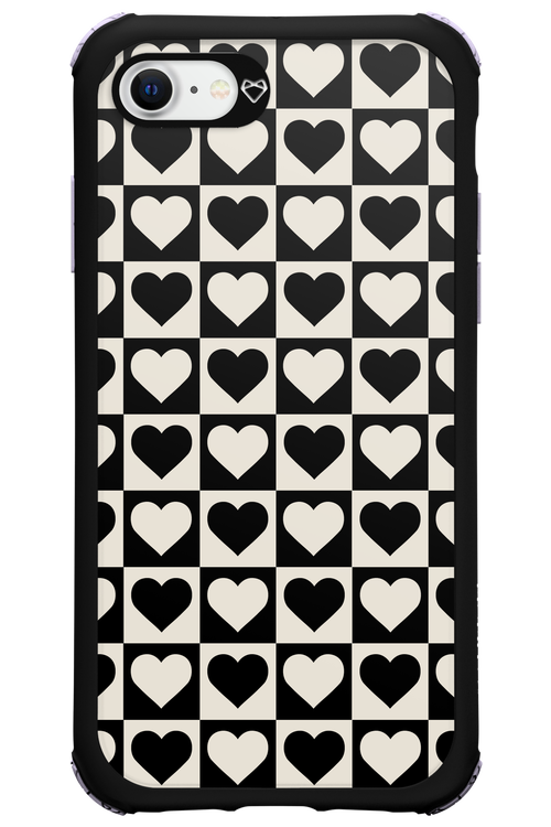 Checkered Heart - Apple iPhone SE 2022