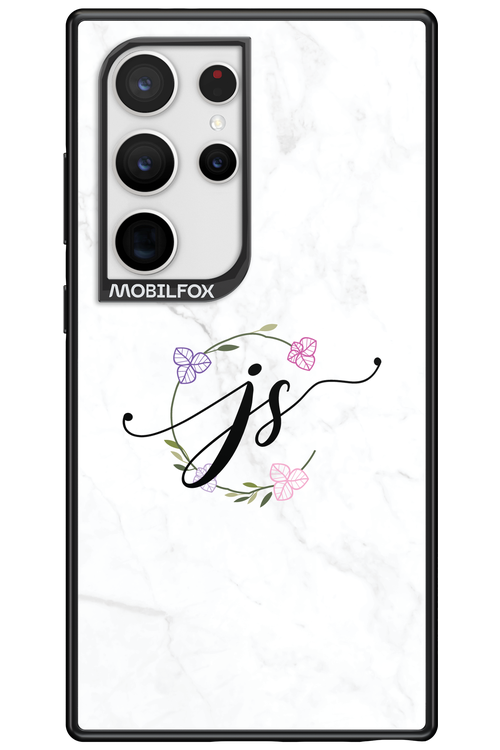 JS Monogram White - Samsung Galaxy S24 Ultra