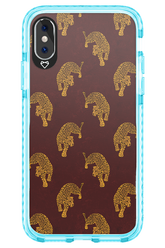 Burgundy Leopard Pattern - Apple iPhone X