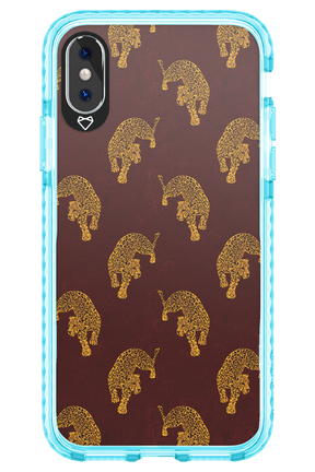 Burgundy Leopard Pattern - Apple iPhone X