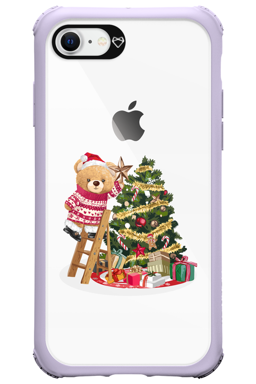 Christmas Bear (Transparent) - Apple iPhone 8