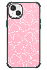 Line Heart Pink - Apple iPhone 14 Plus