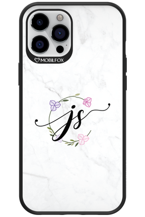 JS Monogram White - Apple iPhone 12 Pro Max