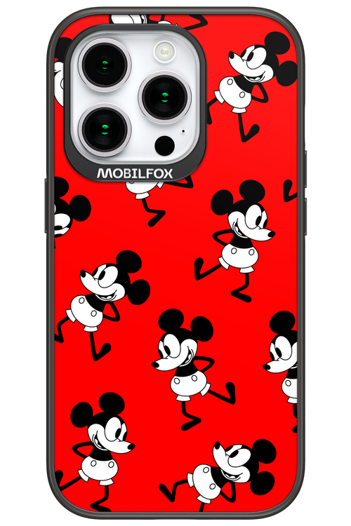 Iconic Mouse (red pattern) - Apple iPhone 15 Pro