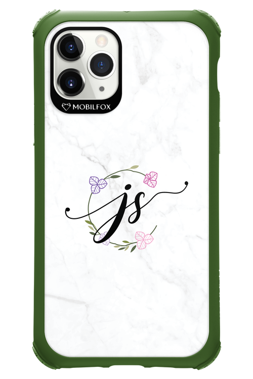 JS Monogram White - Apple iPhone 11 Pro