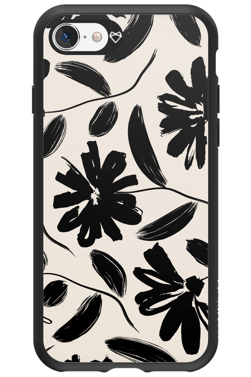 Monochrome Flowerss 2.0 - Apple iPhone 8