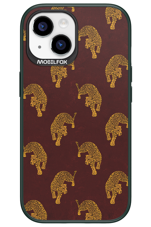 Burgundy Leopard Pattern - Apple iPhone 15