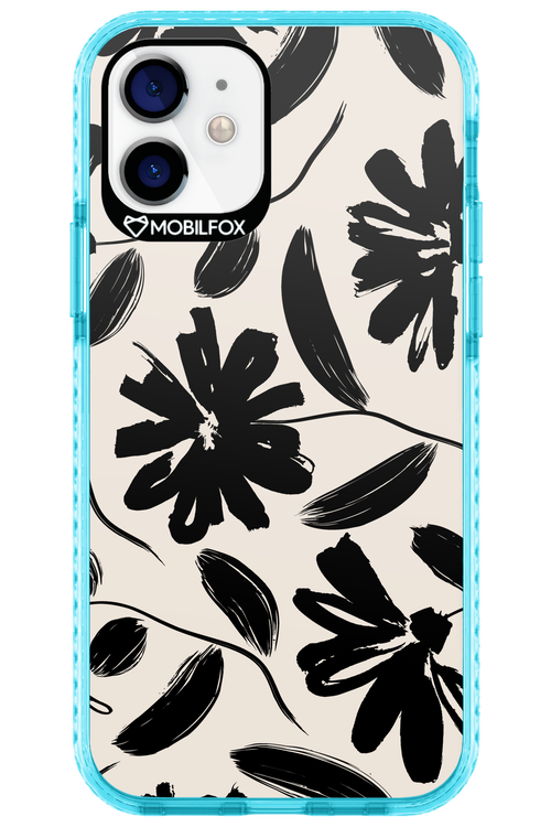 Monochrome Flowerss - Apple iPhone 12