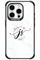 JS Monogram White - Apple iPhone 15 Pro