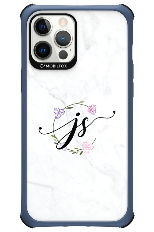 JS Monogram White - Apple iPhone 12 Pro Max