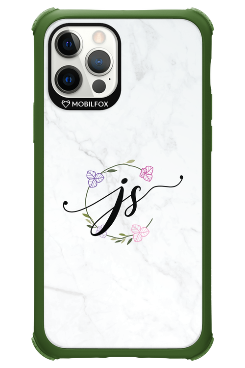 JS Monogram White - Apple iPhone 12 Pro