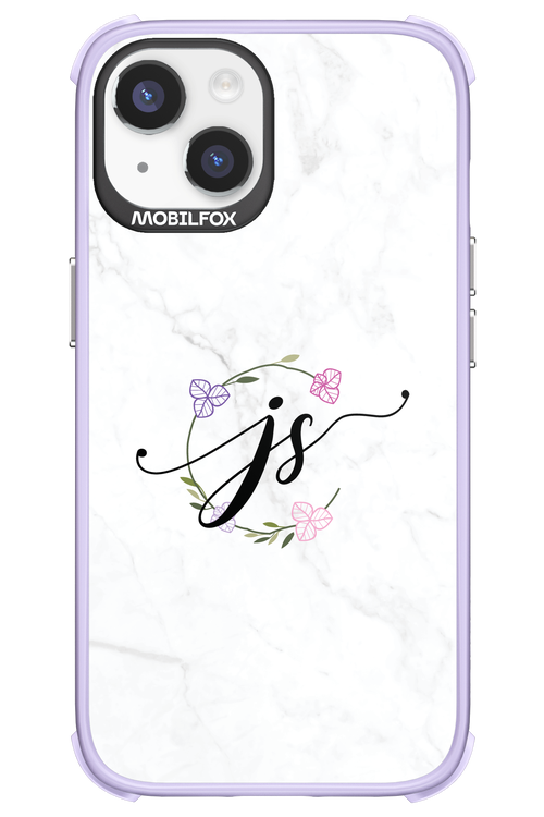 JS Monogram White - Apple iPhone 14