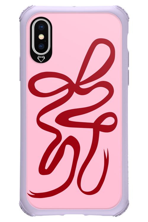 Burgundy Bow - Apple iPhone X