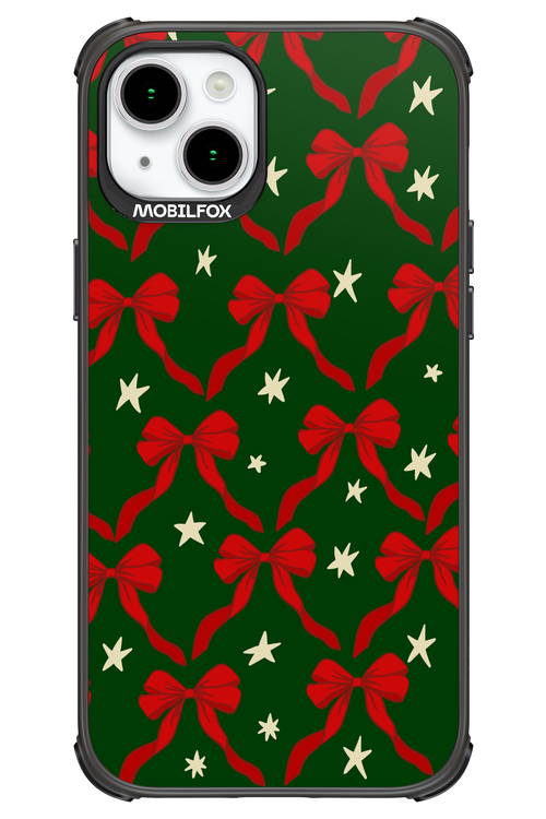 Bow & Stars (Green) - Apple iPhone 15 Plus