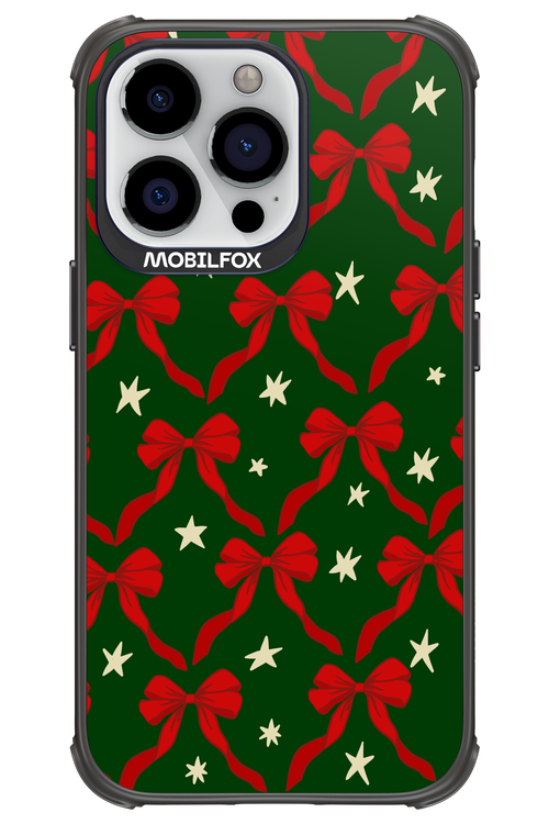 Bow & Stars (Green) - Apple iPhone 13 Pro
