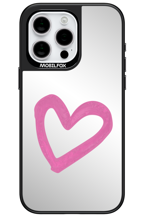 Pink Heart Mirror 2.0 - Apple iPhone 15 Pro Max