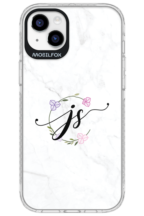 JS Monogram White - Apple iPhone 14 Plus