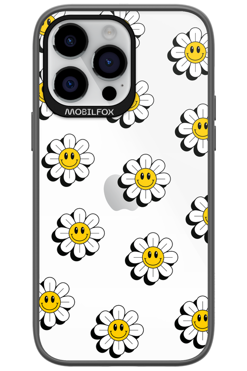 Smiley Flowers Transparent - Apple iPhone 14 Pro Max