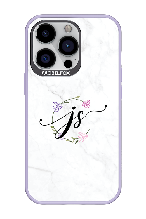 JS Monogram White - Apple iPhone 13 Pro
