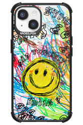 Crayon Smiley Colorful - Apple iPhone 14