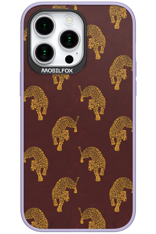 Burgundy Leopard Pattern - Apple iPhone 15 Pro Max
