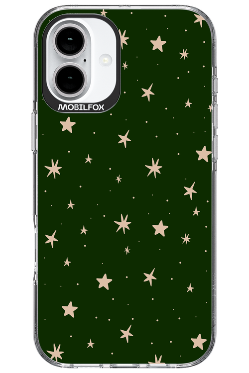Forest Green Stars - Apple iPhone 16 Plus