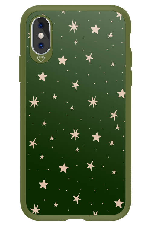 Forest Green Stars - Apple iPhone XS