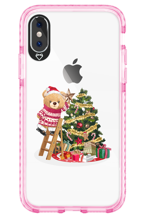 Christmas Bear (Transparent) - Apple iPhone XS
