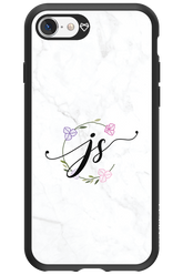 JS Monogram White - Apple iPhone 8