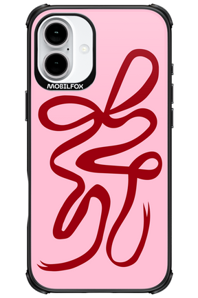 Burgundy Bow - Apple iPhone 16 Plus