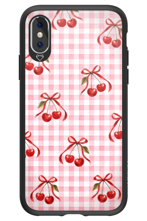 Pink Cherry Checked 2.0 - Apple iPhone XS
