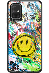 Crayon Smiley Colorful - Samsung Galaxy A71