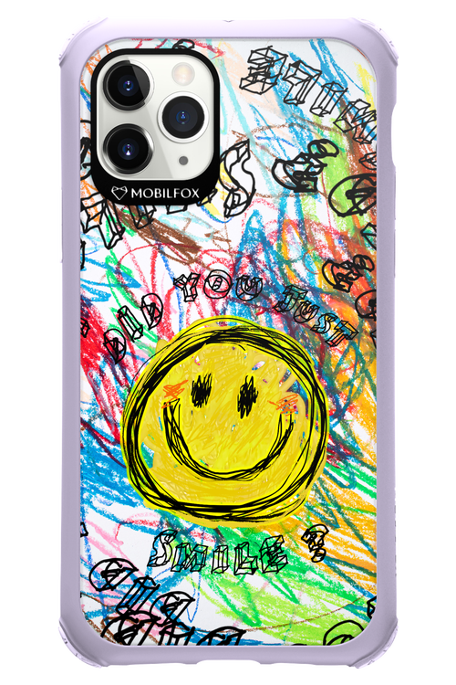 Crayon Smiley Colorful - Apple iPhone 11 Pro